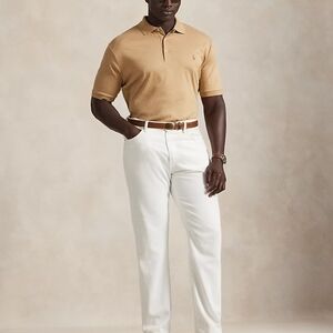Polo Ralph Lauren Soft Touch Polo Shirt Men's Size L Tan Classic Fit Flesh Pony